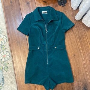 Urban outfitters teal corduroy romper